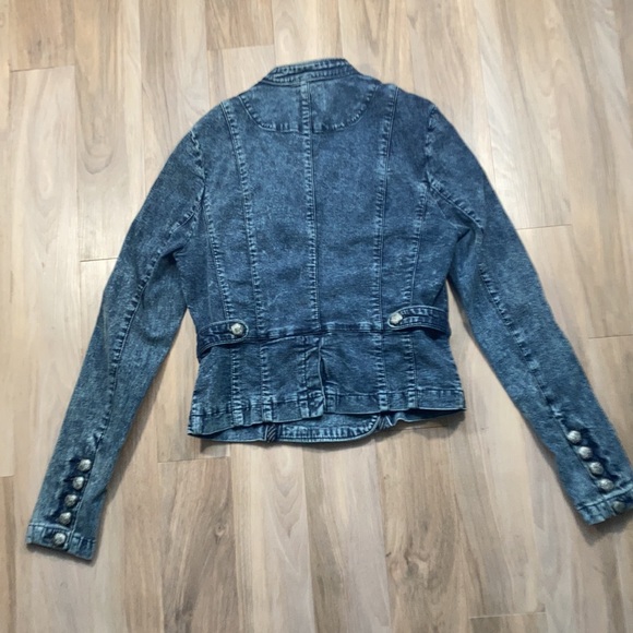 Relist 3/22❌ Forever 21 military vibe denim jean jacket size S - Picture 14 of 17